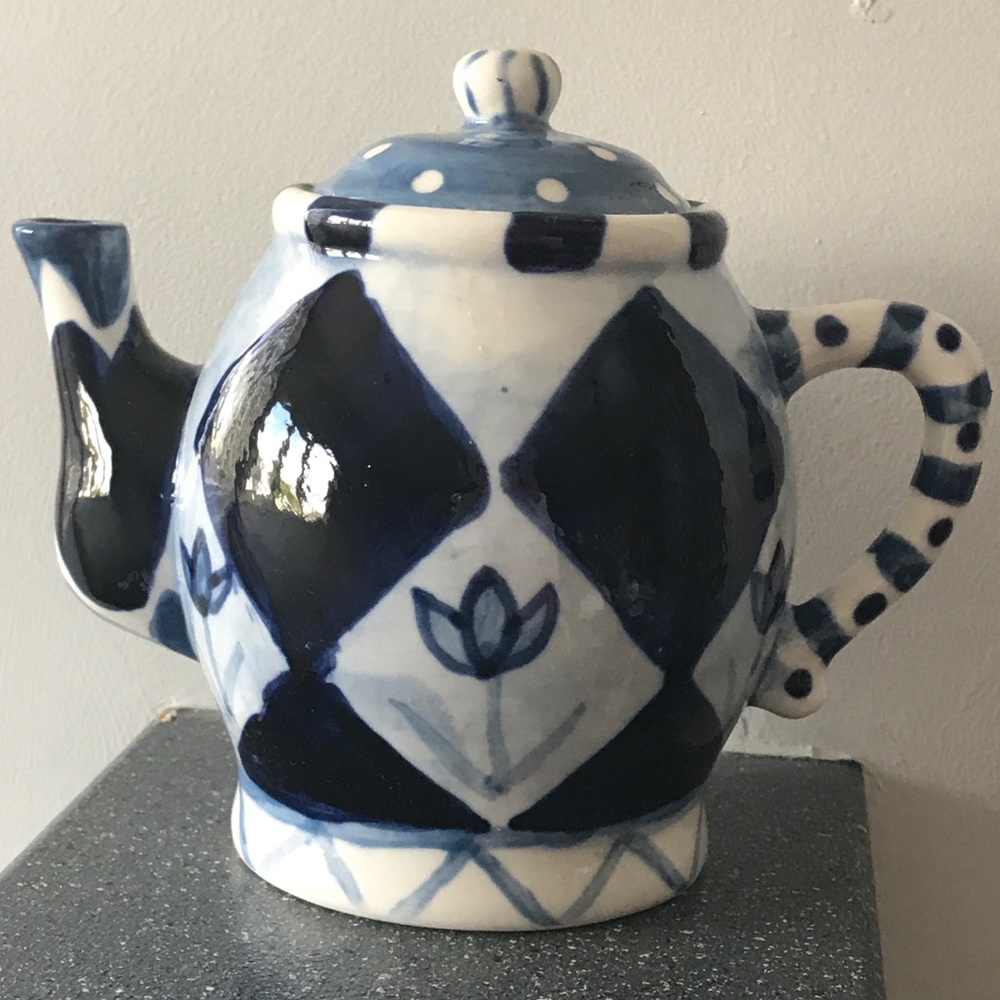 NEW Anthropologie Cottagecore Tea Pot Kettle + Organizer or Plant Wall Basket! - Picture 4 of 9